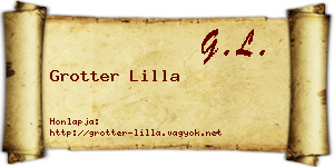 Grotter Lilla névjegykártya